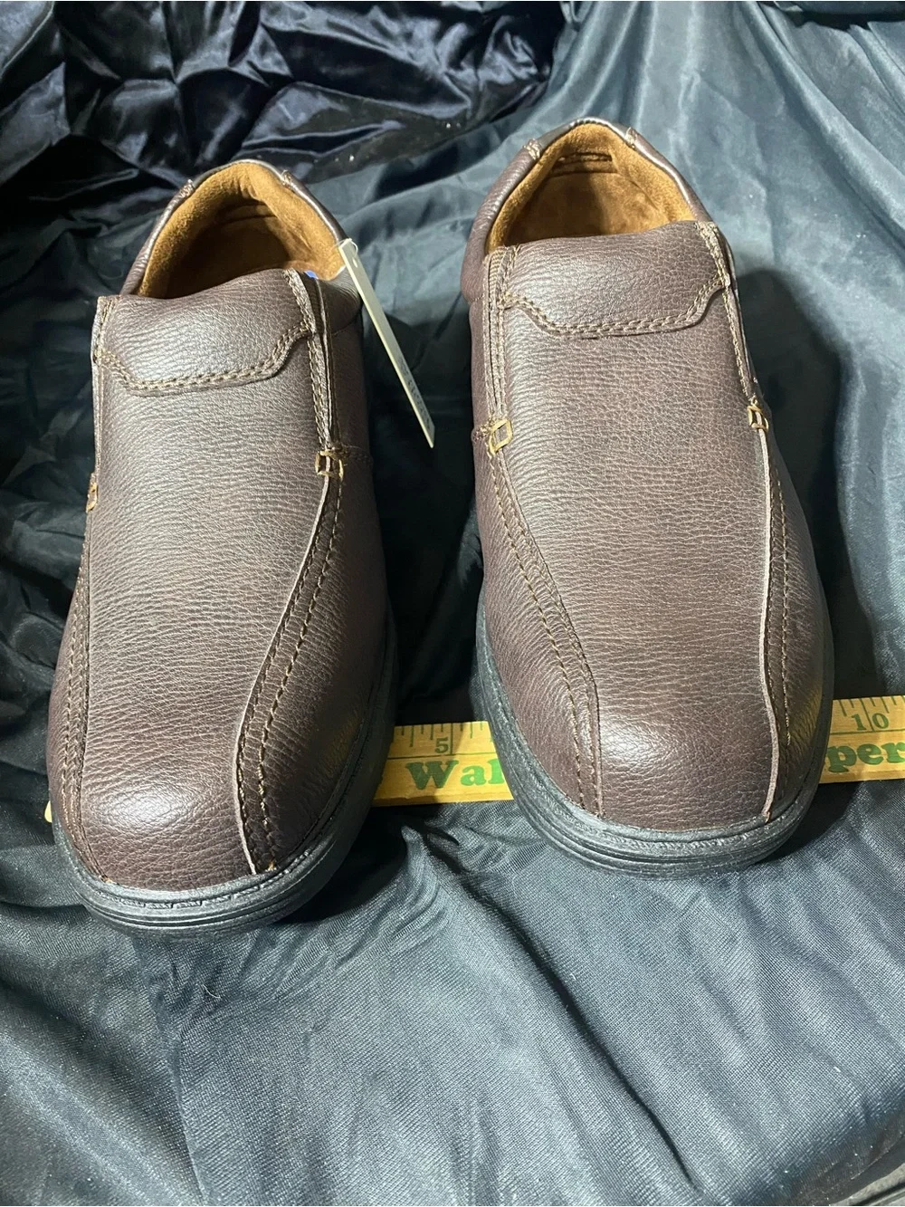 croft & barrow Men's Dark Brown Leather Slip-On Loafers